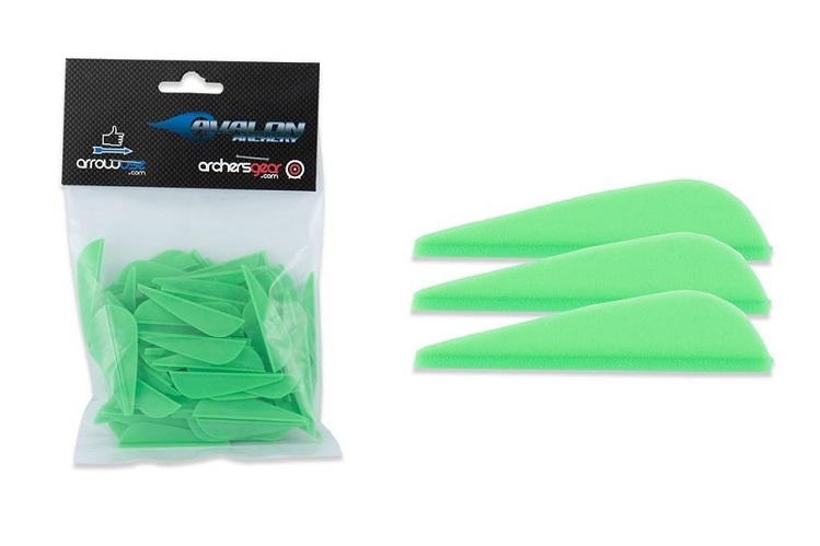 Avalon 'Hybrid Arrow' Vanes 1.75" Green 100/PK