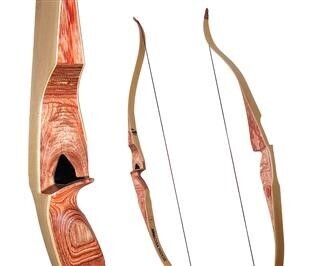 HUNTING BOWS SAVANNAH 60" RH 55 LBS EXOTIC PEAR WOOD WITH CLEAR GLASS