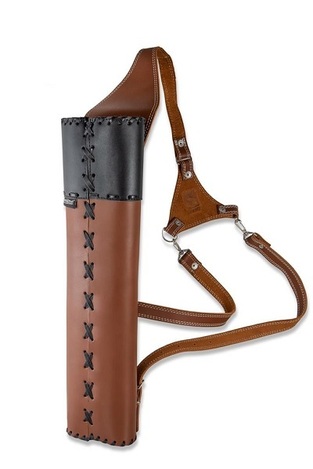 Buck Trail Traditional Back Quiver Husky 53cm Leather With Adjustable Belts