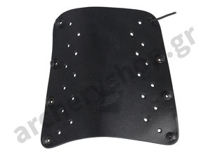 White Feather Armguard Lightning Leather Black