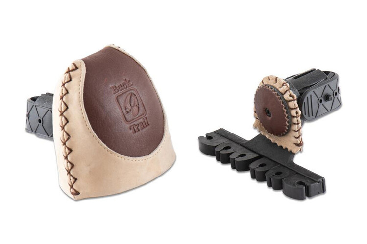 Buck Trail Deluxe Two Piece Adjustable Strap-On Bow Quiver Two Tone 6-Arrows Burgundy/Beige