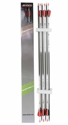 Shocq Fletched Arrow Inceptor 4.2 with Vanes 36 pk /Point Installed